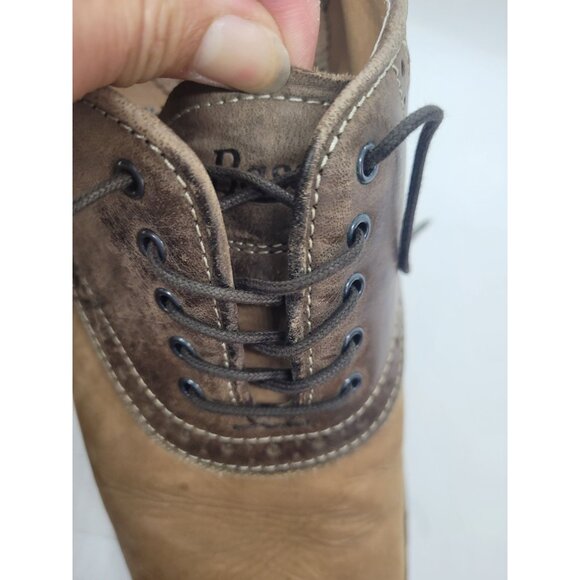 Mens Bass & Co Leather Oxford Shoes Brown Tan 9.5M - Picture 3 of 8